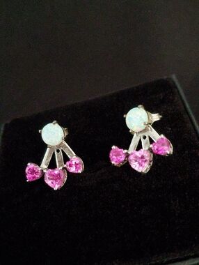 KAY JEWELERS OPAL CUFF STUD EARRINGS